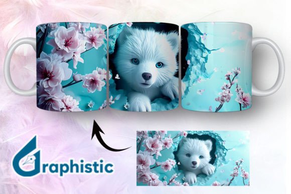 Bear Floral Break Through Mug Wrap 04 Review