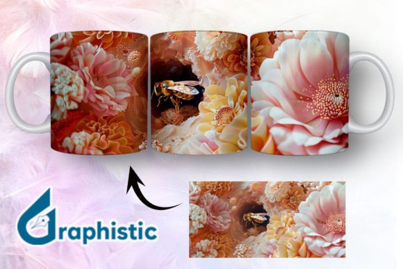 Bee Floral Break Through Mug Wrap 08 Review
