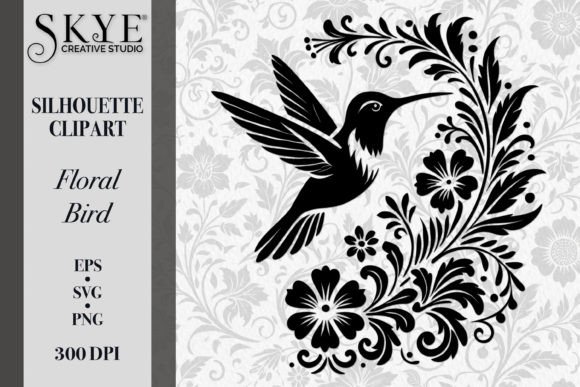 Elegant Floral Bird Silhouette SVG 12 Review
