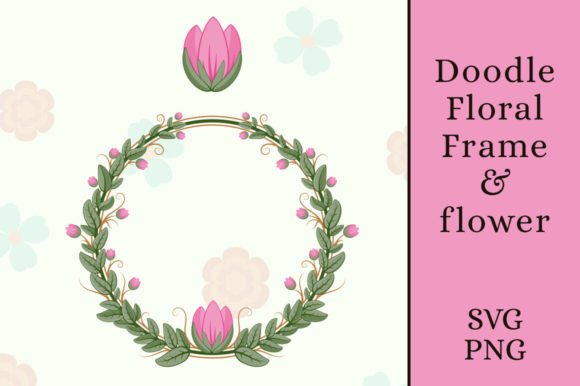Floral Doodle Circular Frame and Flower Review