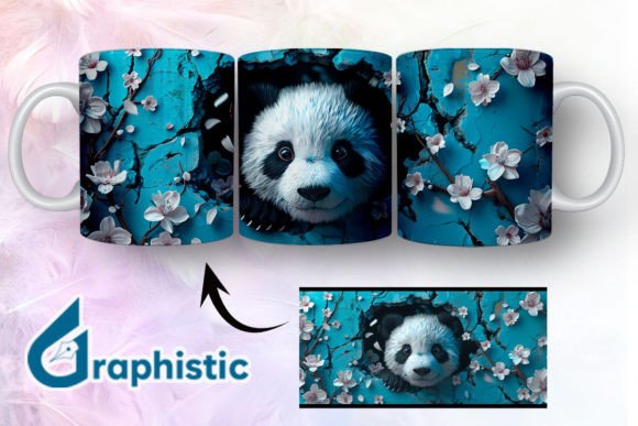 Floral Panda Break Through Mug Wrap 01 - A Graphic Design Asset Review