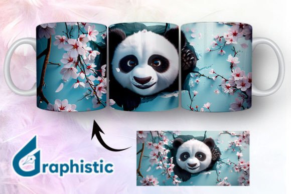 Floral Panda Break Through Mug Wrap 04 - A Graphic Illustration Review
