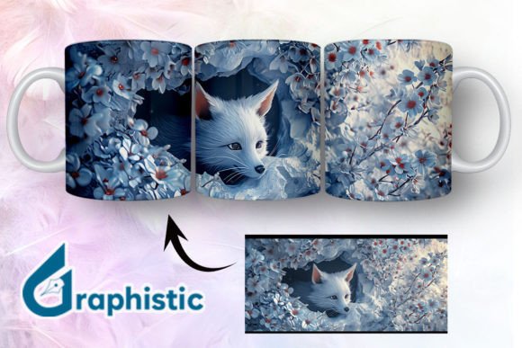 Fox Floral Break Through Mug Wrap 36 - A Graphic Design Asset Review