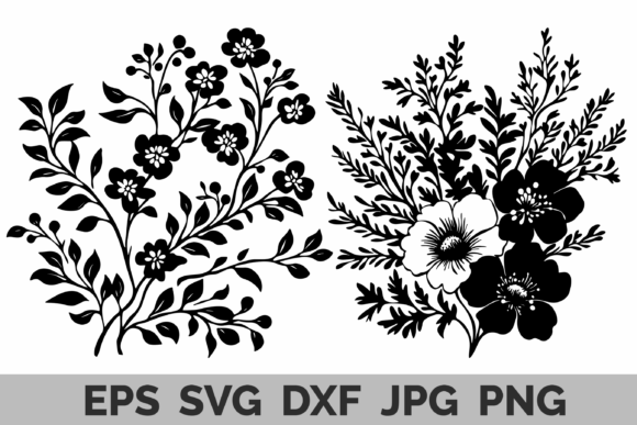Spring Flowers SVG Printable Floral: A Versatile Graphic Design Asset
