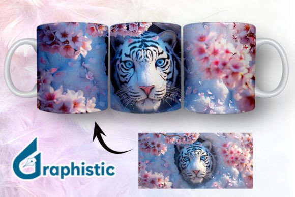 Tiger Floral Break Through Mug Wrap 13 - A Graphic Design Asset Review