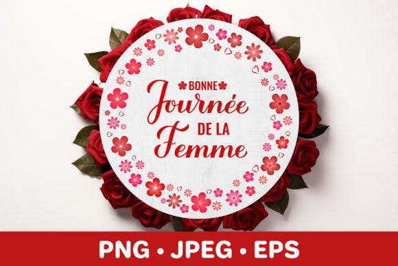 Women’s Day Floral Wreath Graphic for Branding