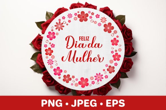 Women’s Day Floral Wreath Graphics
